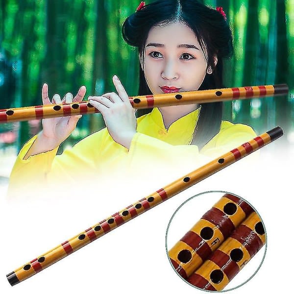 1 stk Professionelle fløjte bambus musikinstrumenter håndlavet til begyndere