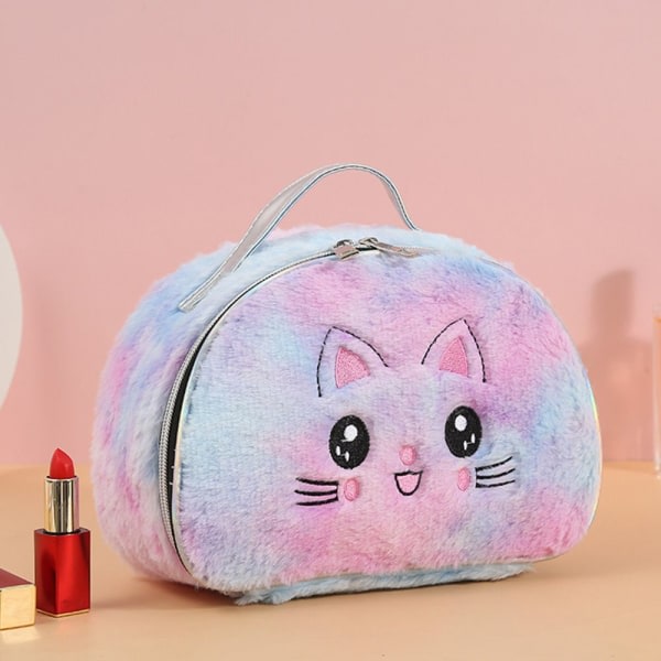 Cartoon Cat kosmetisk väska Plysch sminkväska 3