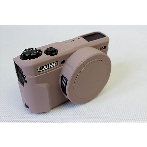 Avtakbart objektivdeksel i silikon for Canon G7x Mark ii, grått