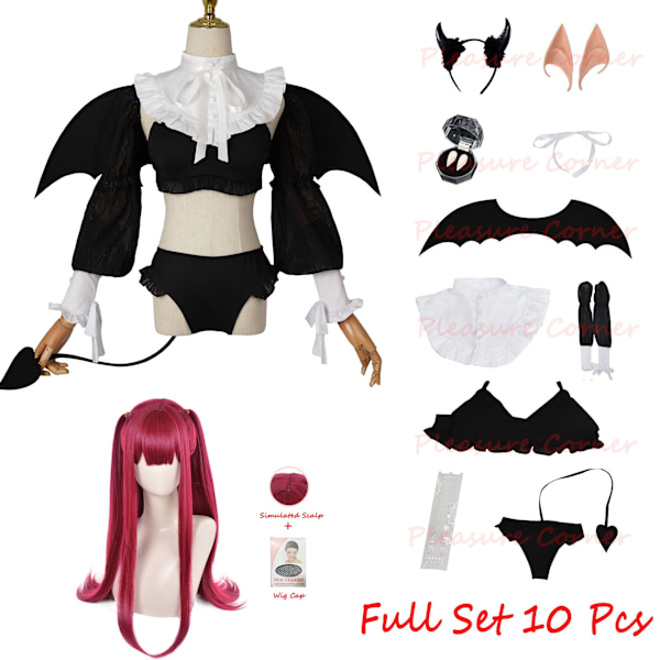 Anime Rizu Kyun Cosplay Kostume My Dress Up Darling Cosplay Kitagawa Marin Bikini Cosplay Kostume Kuroe Shizuku Paryk Komplet sæt uden paryk Full set without wig XXL