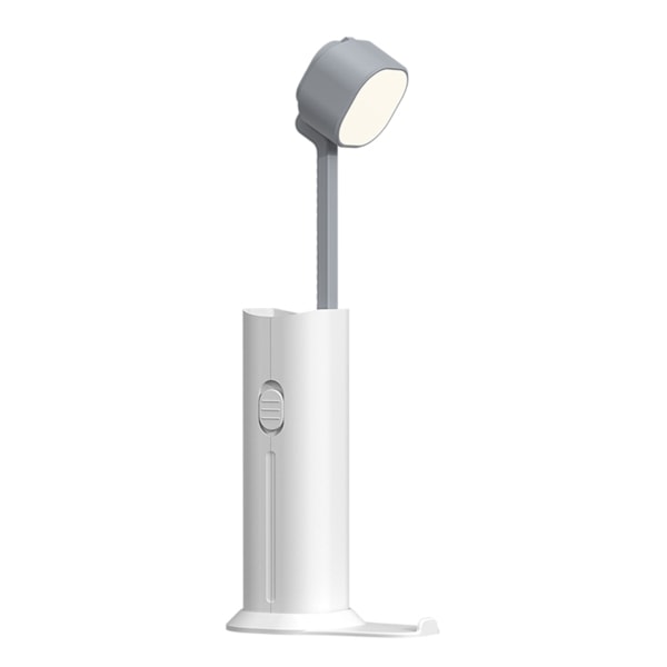 Multifunktionell skrivbordslampa Ficklampa Slitstark personlig sänglampa för hemresekontoret Vit