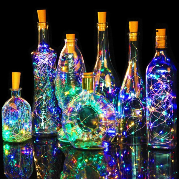 10 viinipullokynttilää String Fairy Light Festival Party Häät D