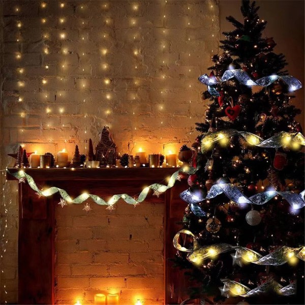 Julebåndsbelysning til juletræsdekoration, 5M Hidden
