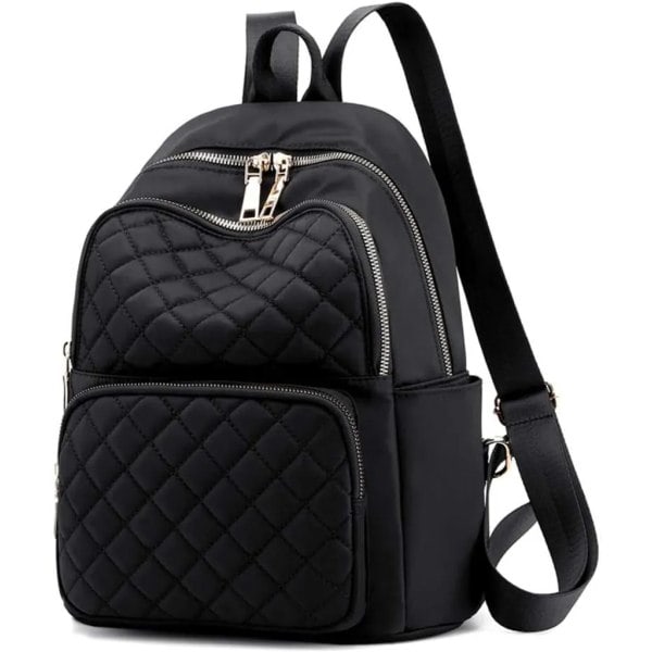 REMAKE Ryggsäck Dam Ryggsäck Skola Universitet Resa Casual Bälte Laptopfack Stöldskydd Väska Axelväska (Svart)