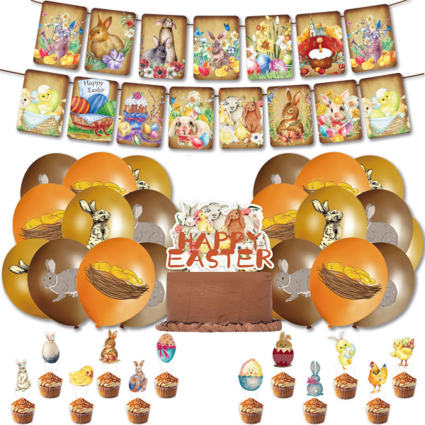 Hyvää pääsiäistä teemalla Cake Plugin Party Balloon Kit