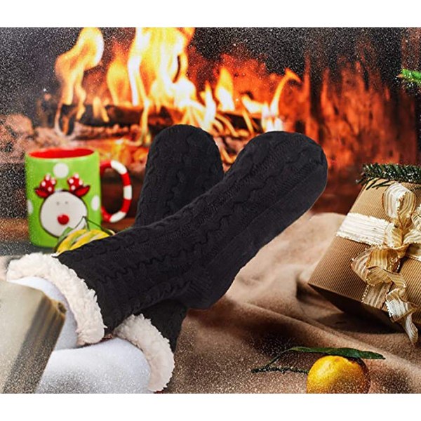 2 paria sukkia Lämpimät majasukat Talvisukat Pörröiset sukat