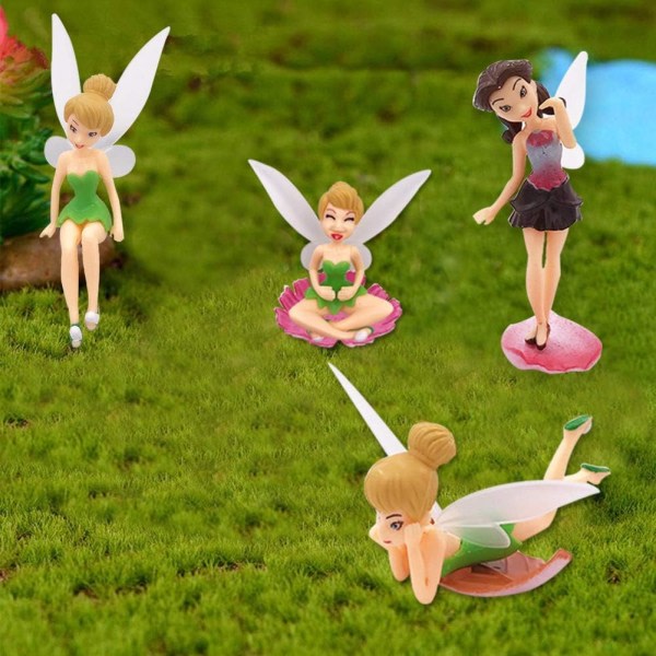 Fairy Garden Decorations Miniatyrdekorationer, 6 delar Set med Mi