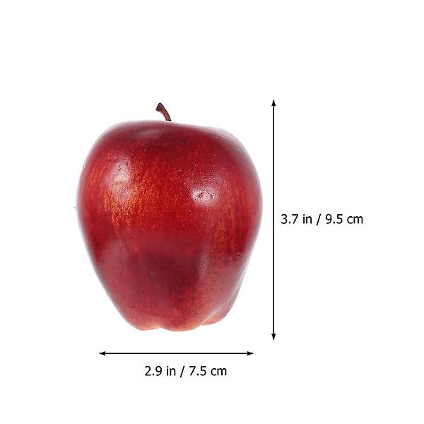 5 kpl Keinopunaiset herkulliset omenat Sisustus Elämänmukaiset Fake Red Delicious Apples
