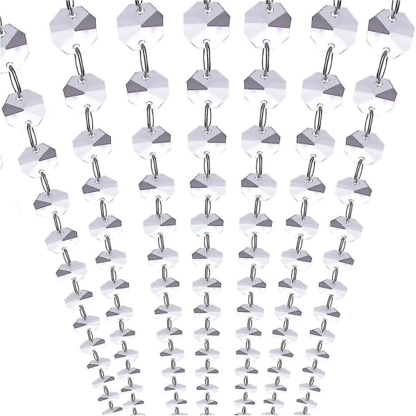 33ft(10m) klara akrylkristallgarlandstrådar, hängande ljuskrona pärlkedja, hängande prydnadssträngdekorationer for Manzanita mittpunkt, jul