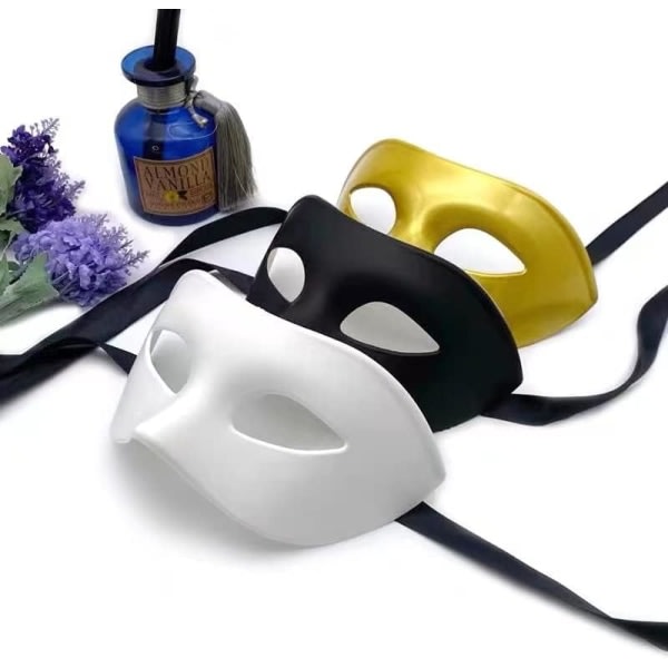 6-pak maskeradmaske venetiansk græsk romersk fest Mardi Gras-maske, maskeradmaske 6 farver