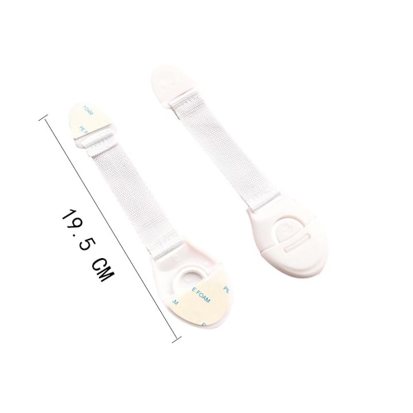 10 kpl Lukot Kaapinlukot Hihnat white