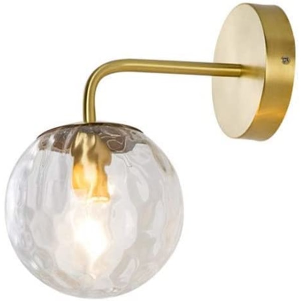Northern Europe Modern Wall Sconce Glas Ball Shade Met