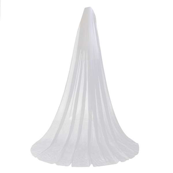 Bröllopsslöjor 3M Långa Brudslöjor Tulle Brudslöjor med Kam (Vit)