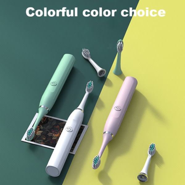 Elektrisk tandborste Aa batteridrevet tandborste med 5 posisjoner Rosa
