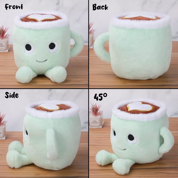 Latte pehmolelu, 30 cm täytetty kahvimuki Plushie tyynynukke, pehmeä kuppi Fluffy