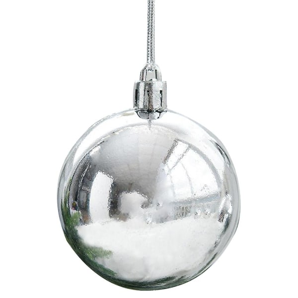 Julgranskulor sett til julgran, splittersikker dekorasjoner for semester, fest, - Sølv.20cm