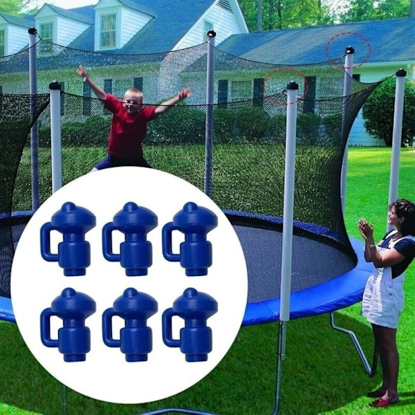 Trampolinstängsel diameterdelar, säkerhetsnätfästen för studsmatta, trampolintillbehör, lämplig för stolpar med 2,5-2,8 cm diameter