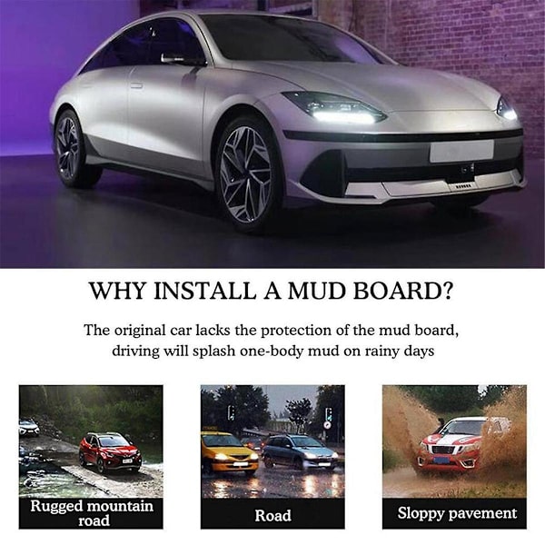 Stänkskydd för Ioniq 6 2023 2024 Ioniq6 Stänkskydd Stänkskydd Stänkskydd Fram Bakhjul