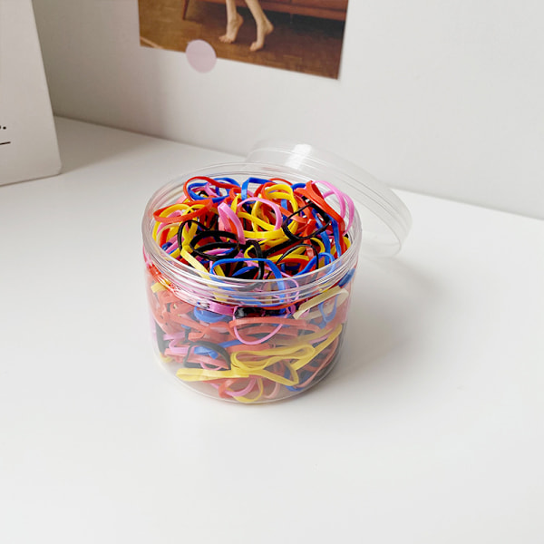 1000ST Gummiband för hår Engångs elastiska hårband, mini