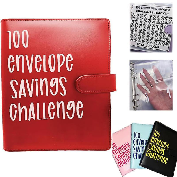 100 Envelope Challenge Binder Helppo ja hauska tapa säästää 5 050 dollaria Savings Challenge Purple