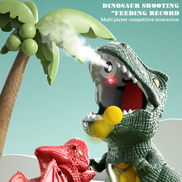 Dinosaurie Shooting Toy Set Target Øvingsspill Leker for Hjem Innendørs Scoring Versjon Double Gun