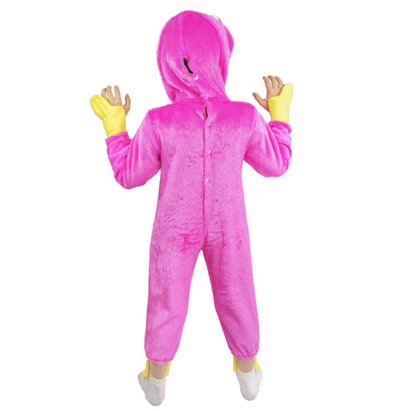 Poppy Playtime Huggy Wuggy Kids Pyjama Cosplay Costume Bodysuit pinkki XL