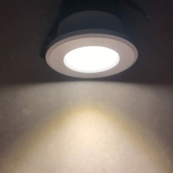 4 kpl Mini LED -upotetut valaisimet 3 W Lämmin valkoinen, Mini LED -valaisin näyteikkunoille, rekisterikilven valaistus, mukaan lukien erillinen muuntaja