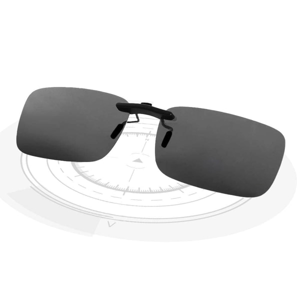 Polariserte unisex-klip-on-solbriller for briller-Gode klips-solbriller for nærsynthetsbriller utendørs/kjøring/fiske