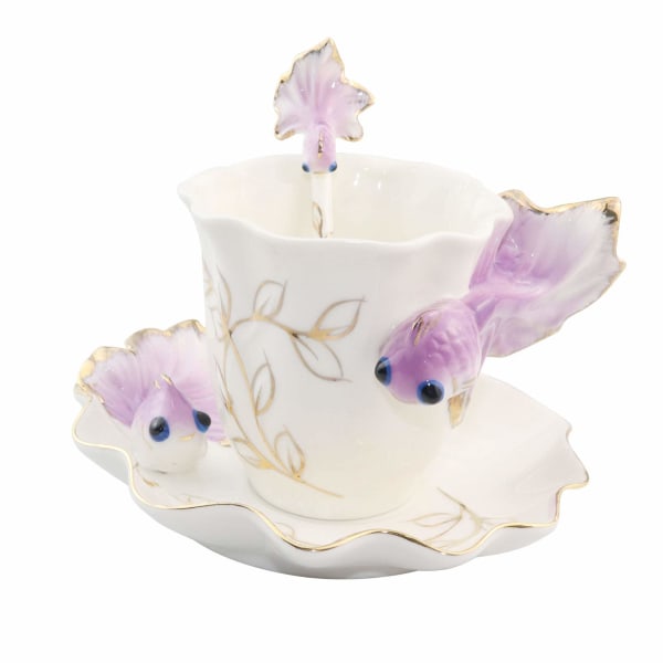 Kaffekopp Goldfish Keramik Set Modegåva Te Set Ne