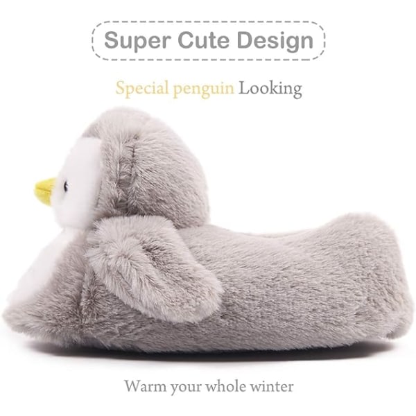 Naisten söpöt pingviinieläintossut Uutuus Cozy Fuzzy -tossut