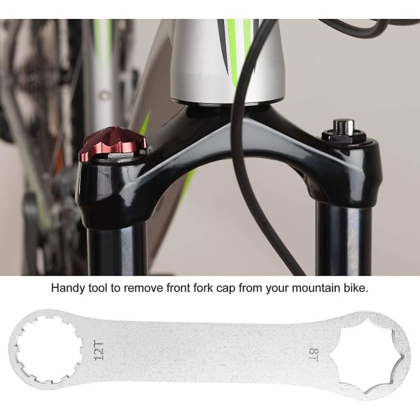 Yaju cover Skiftnyckel Däckbytesverktøy kompatibelt med rostfritt stål sykkelnykkelsykkelverktøy (sølv) (1 st)