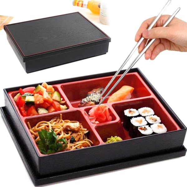 Japansk Bento Lunch Box Office Matbeholder Bærbar Rice Sushi Catering