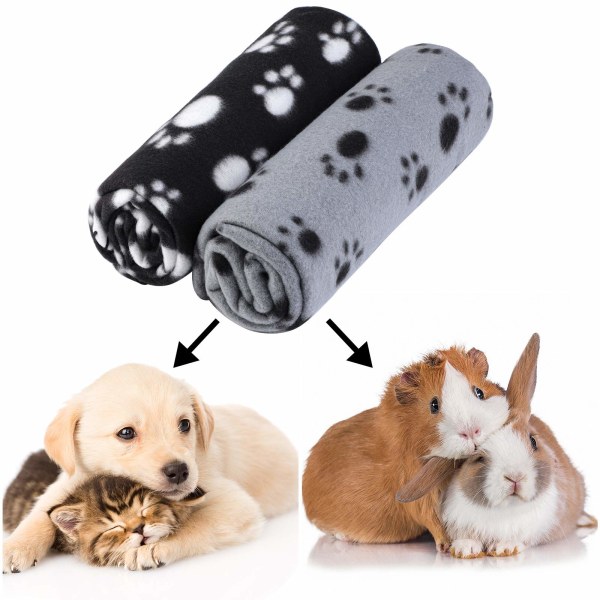 Paket med 2 Söt print Puppy Dog Blanket Pet