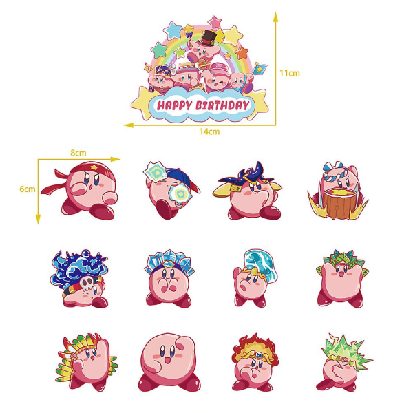 Star Kirby temafest tillbehör kit ballongdekorationer
