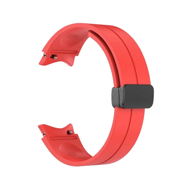 No Gap Silikonrem För Samsung Galaxy Watch 5/4 40mm 44mm 5 Pro 45mm Original Magnetiskt armbandsband För Watch 4 Klassiskt bälte red