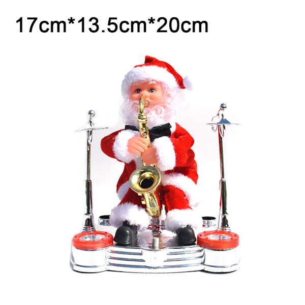 Jul Elektrisk Vintage Saxofon Dansande Musik Jultomte