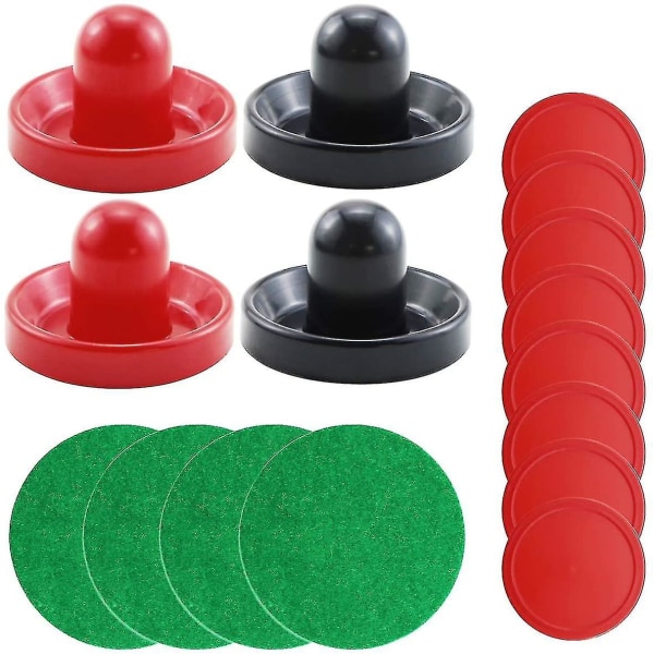 Lättvikts Air Hockey Mörkblå och Röd Air Hockey Pushers - Röda Ersättningspuckar kompatibla med spelbord, utrustning, tillbehör (standardstorlek