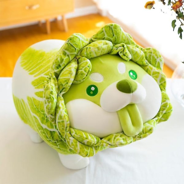Smallbee Söt grønsak Fairy Plyschleksak Japansk kålhund Fluffiga gosedjur Hund Mjuk Docka Shiba Inu Kudde Baby Barn Leksaker Present 50cm
