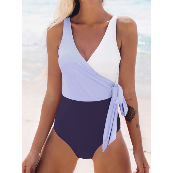 Swimsuit Wrap Swimwear with Tie Block