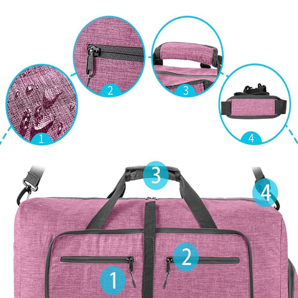 ##/Reiseveske for reiser, sammenleggbar, sportsbag, dame & herre, med skofack##/