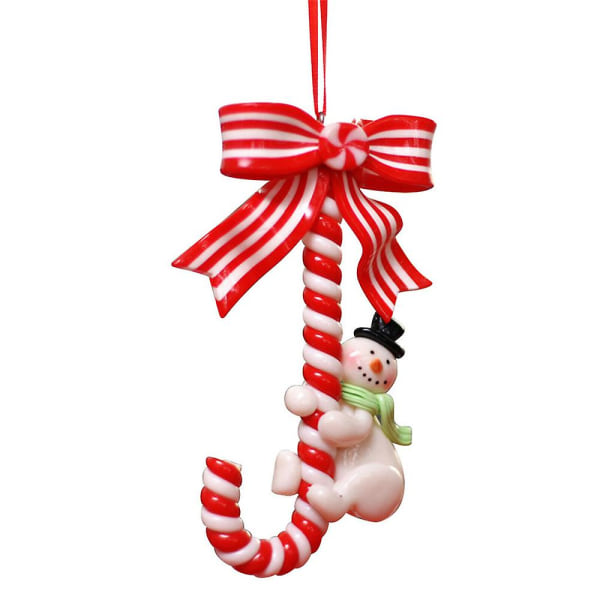 Jultomte Snögubbe Älg Candy Cane Prydnad Julträd Festlig hängande koristelu Pendel Snowman