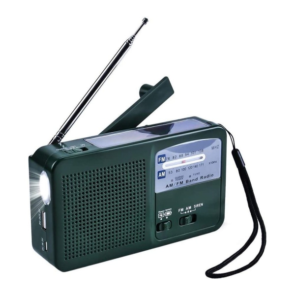Radio, Solar Generator, Genopladelig Håndsving FM/AM Radio,
