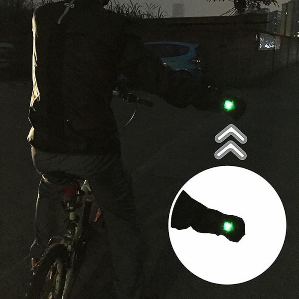 BIKIGHT Gravity Sensor Blinklys Cykelhandsker LED-lys Automatisk induktionsadvarsel til cykling