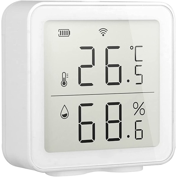 WiFi trådlös temperatursensor, WiFi-temperaturfuktighetsmonitor, trådlös inomhushygrometertermometer, hemautomationssystem