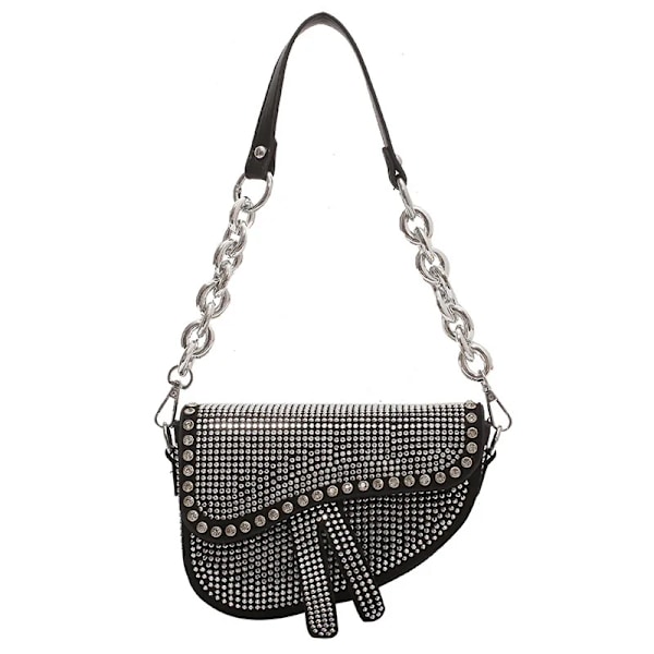 Dametaske Trend højkvalitets tyk kæde Bright Diamond Luksus Designer Crossbody-tasker Mode sadeltaske Type 3 Type 3 L21cm W14cm H6cm