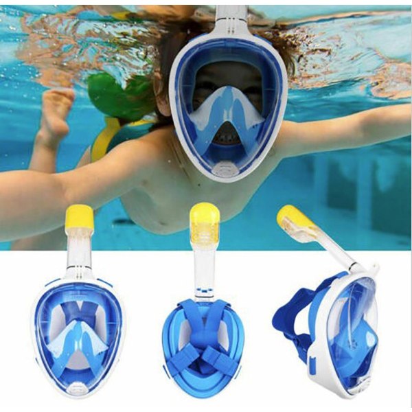 Snorkelmaske,Fuld Face Diving Mask, Foldbar Snorkeling Mask