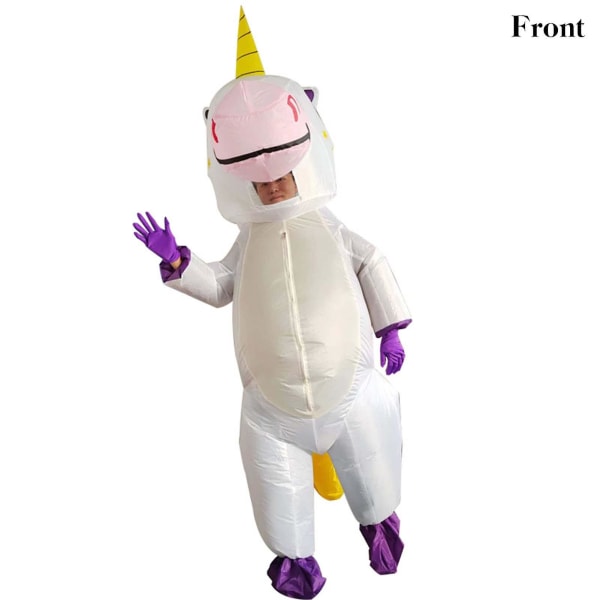 Uppblåsbar Enhörningsdräkt - Uppblåsbar Enhörningsdräkt för Barn Vuxna Cosplay Fantasia-Fest Uppblåsbar Jumpsuit unicorn