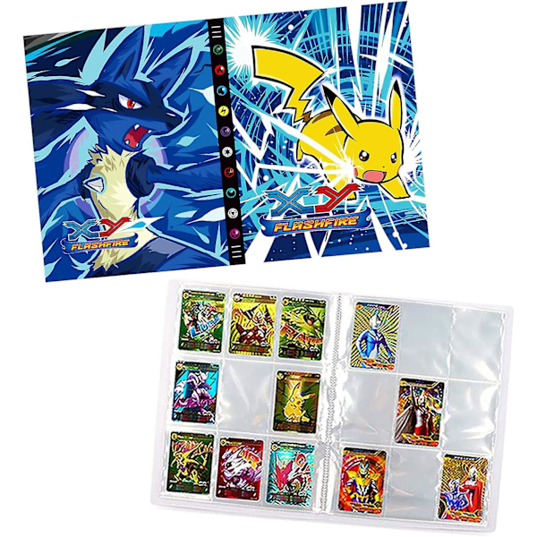 9 Lommer 432 Kort Anime Album Bok Pikachu Favoritt Spillekort Bindemappe Mappe lightning