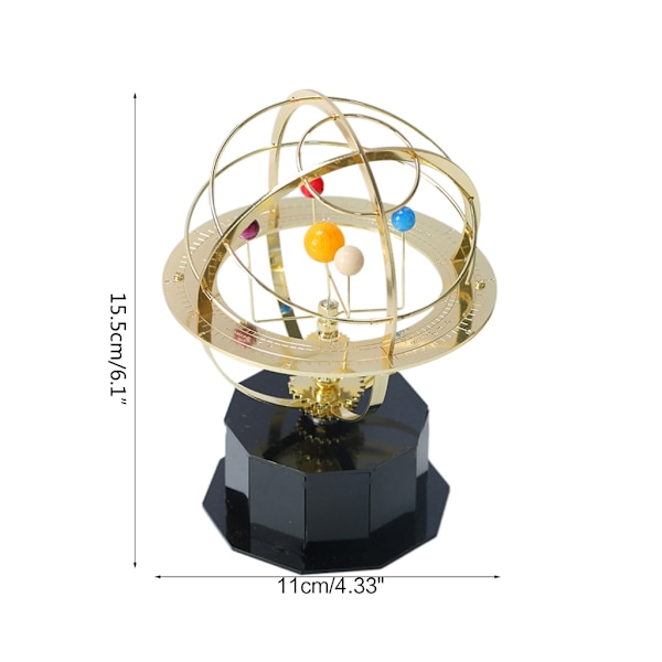 Solsystemet Planet Perpetual Motion Bordplade Ornament Rotation Swing Globe Legetøj