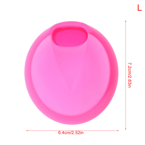 1 st Återanvändbar mensdyna av silikon Mjuk menskopp Tampon Pink L